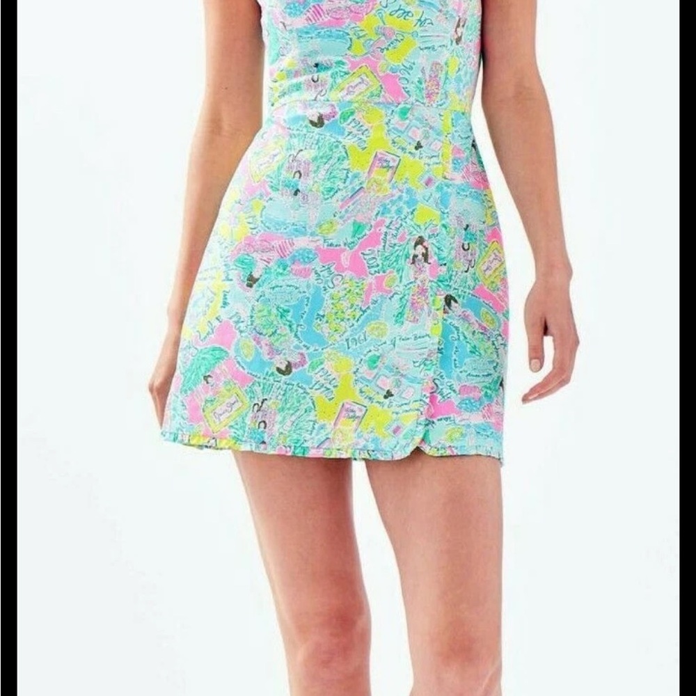 NWOT Lilly Pulitzer Jesse Romper “In the beginning” Pattern sz14 - Picture 6 of 10
